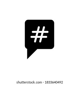 Hashtag icon symbol vector on white background
