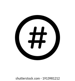 Hashtag Icon, Tag Icon Symbol Vector Illustration.