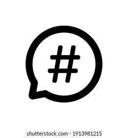 Hashtag Icon, Tag Icon Symbol Vector Illustration.