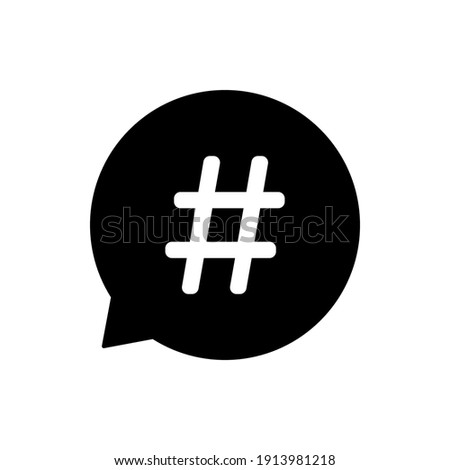 Hashtag icon, tag icon symbol vector illustration.