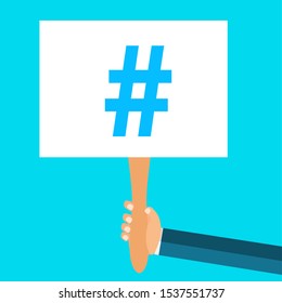 Hashtag icon template design. Vector Illustration EPS10
