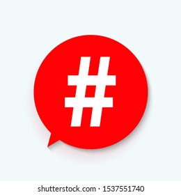 Hashtag icon template design. Vector Illustration EPS10