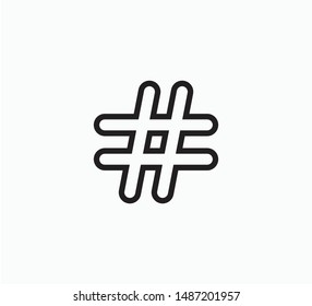 Hashtag icon ,trending topic icon vector 
