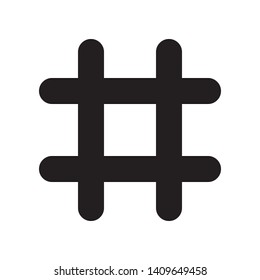 Hashtag icon in trendy flat style design. Vector graphic illustration. Suitable for website design, logo, app, and ui. EPS 10.