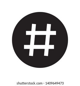 Hashtag icon in trendy flat style design. Vector graphic illustration. Suitable for website design, logo, app, and ui. EPS 10.