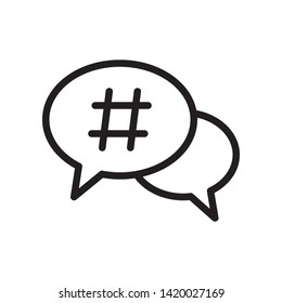 Hashtag icon in trendy outline style design. Vector graphic illustration. Suitable for website design, logo, app, and ui. Editable vector stroke. EPS 10.