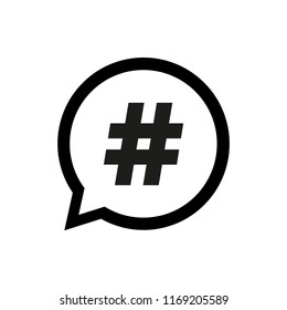 Hashtag icon vector
