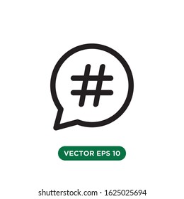 hashtag icon vector concept design template