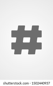 Hashtag icon vector design template. Hashtag icon vector hashtag with shadow. isolated on stylish background Hashtag in circle isolated on grey background
