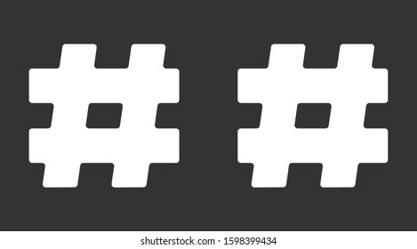 Hashtag icon vector design template. Hashtag icon vector hashtag with shadow. isolated on stylish background Hashtag in circle isolated on grey background