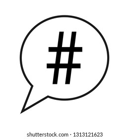 Hashtag icon. Vector illustration