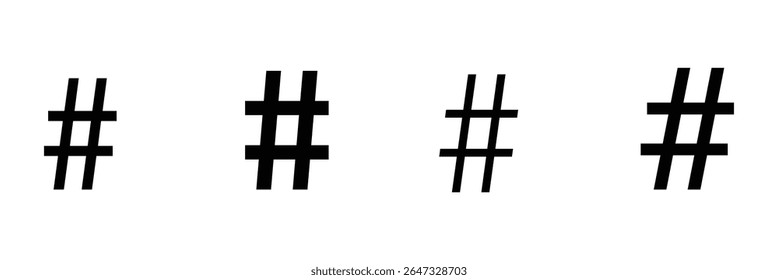 Hashtag icon vector illustration. hashtag sign and symbol . Vector Illustration . EPS 10 . 