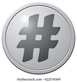 Hashtag Icon, Vector Illustration. 