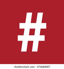 Hashtag icon. Vector illustration