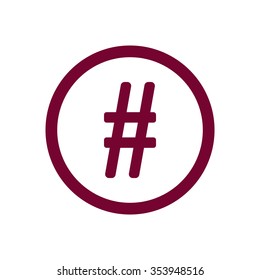 hashtag icon, vector illustration. Flat design  