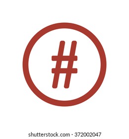 hashtag icon, vector illustration. Flat design 