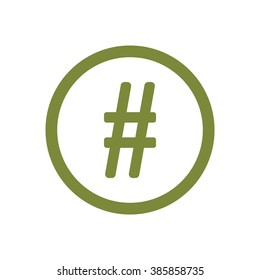 hashtag icon, vector illustration. Flat design style
