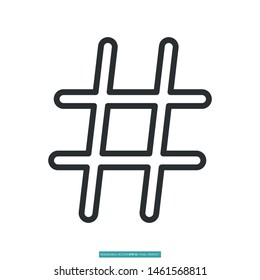 Hashtag icon vector illustration logo template for many purpose