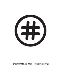 Hashtag icon vector illustration sign