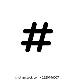 Hashtag Symbol, Vektorgrafik. Hashtag-Zeichen und -Symbol