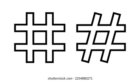 Hashtag icon vector illustration. hashtag sign and symbol