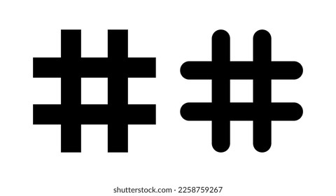 Hashtag icon vector illustration. hashtag sign and symbol