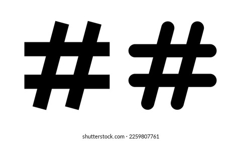 Hashtag icon vector illustration. hashtag sign and symbol