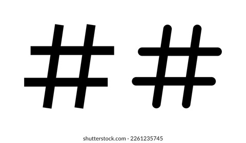 Hashtag icon vector illustration. hashtag sign and symbol