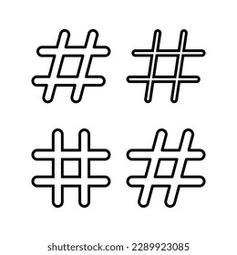 Hashtag icon vector illustration. hashtag sign and symbol