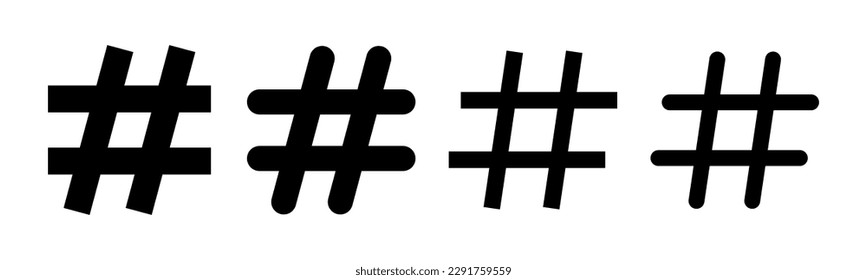 Hashtag icon vector illustration. hashtag sign and symbol