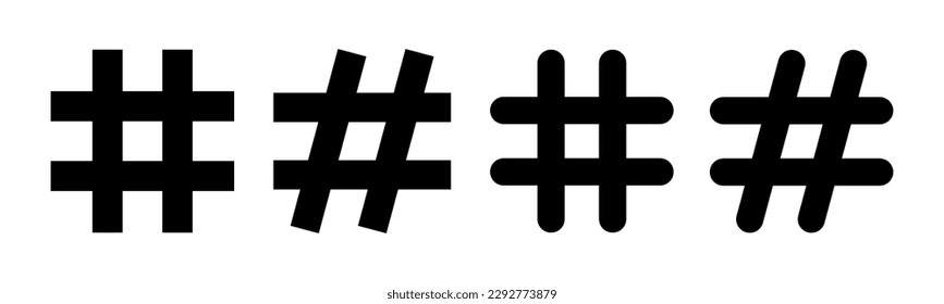 Hashtag icon vector illustration. hashtag sign and symbol