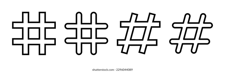 Hashtag icon vector illustration. hashtag sign and symbol
