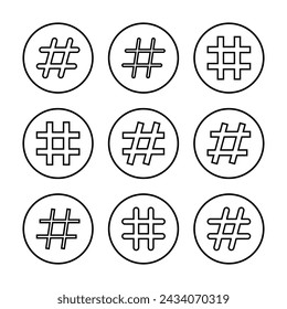 Hashtag icon vector illustration. hashtag sign and symbol