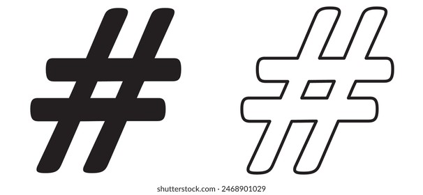 Hashtag icon vector illustration. hashtag sign and symbol. eps 10