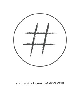 Hashtag icon vector illustration. hashtag sign and symbol. hashtag symbol on white background. Vector illustration. Eps file 142.