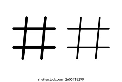 Hashtag icon vector illustration. hashtag sign and symbol