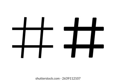 Hashtag icon vector illustration. hashtag sign and symbol
