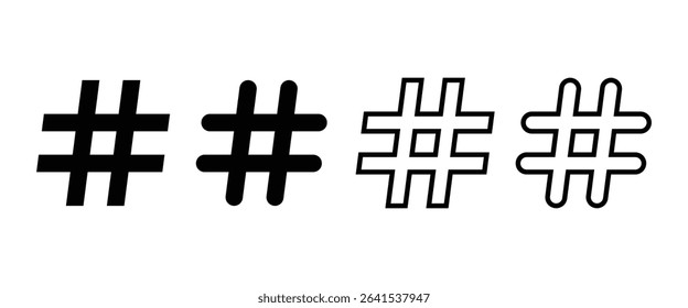 Hashtag icon vector illustration. hashtag sign and symbol