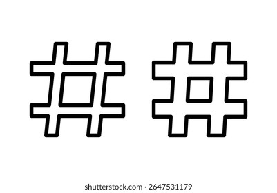 Hashtag icon vector illustration. hashtag sign and symbol