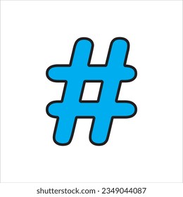 Hashtag-Symbol, Vektorgrafik-Symbol