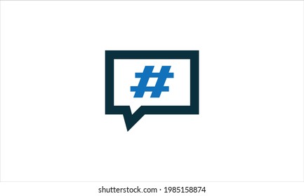 hashtag icon vector from influencer collection logo or  Thin line hashtag outline icon vector illustration symbol