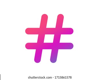 Hashtag Icon. Hashtag Vector Logo.  