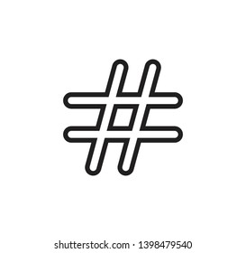 Hashtag icon vector logo illustration