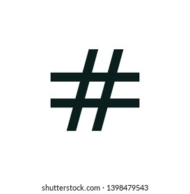 Hashtag icon vector logo illustration