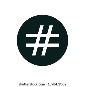 Hashtag icon vector logo illustration