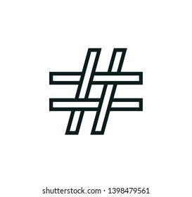 Hashtag icon vector logo illustration