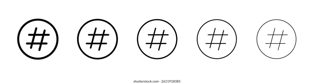 Hashtag icon Vector logo sign