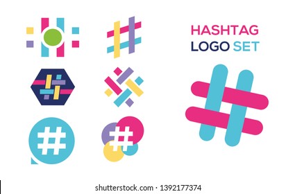 Hashtag Icon Vector Logo Template