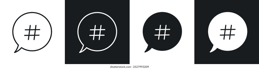 Conjunto de iconos de Vector de iconos de etiqueta negro relleno y estilo delineado.