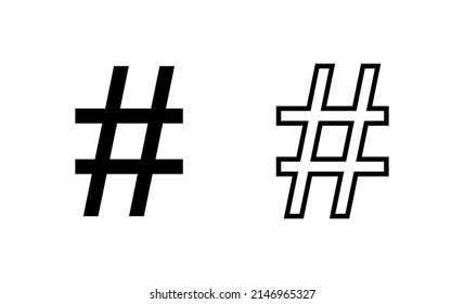 Hashtag icon vector. hashtag sign and symbol